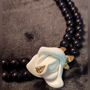 Kenneth J Lane Avon Midnight Rose Necklace